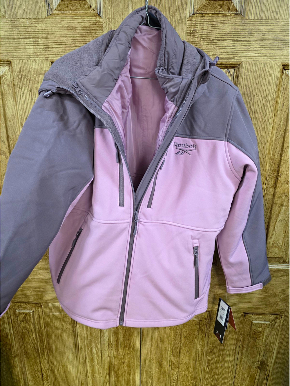 Reebok Women's 3 In 1 Ski Jacket Xl Orchard Pink 3 Coats In One Winter Jacket